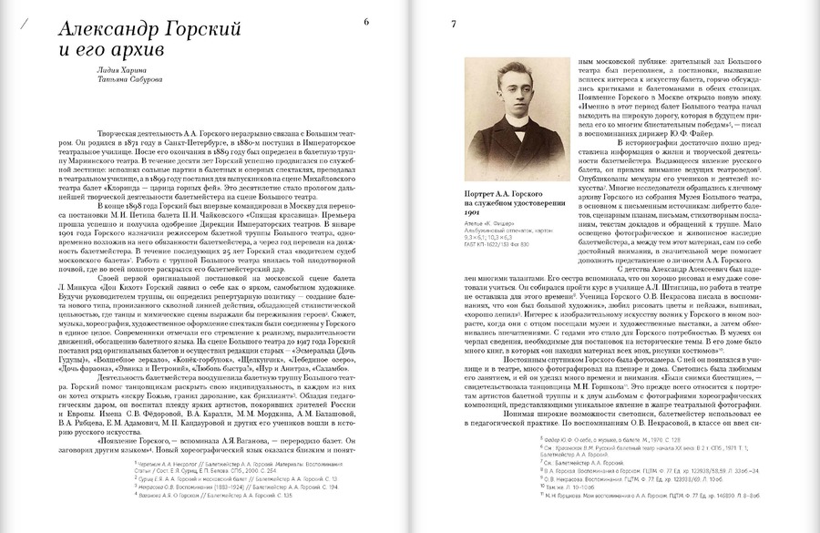 Александр Горский: балетмейстер, художник, фотограф. Из коллекции Музея Государственного академического Большого театра России